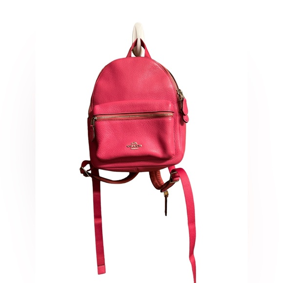 Coach Bags Coach Mini Charlie Backpack In Pebble Leather Pink